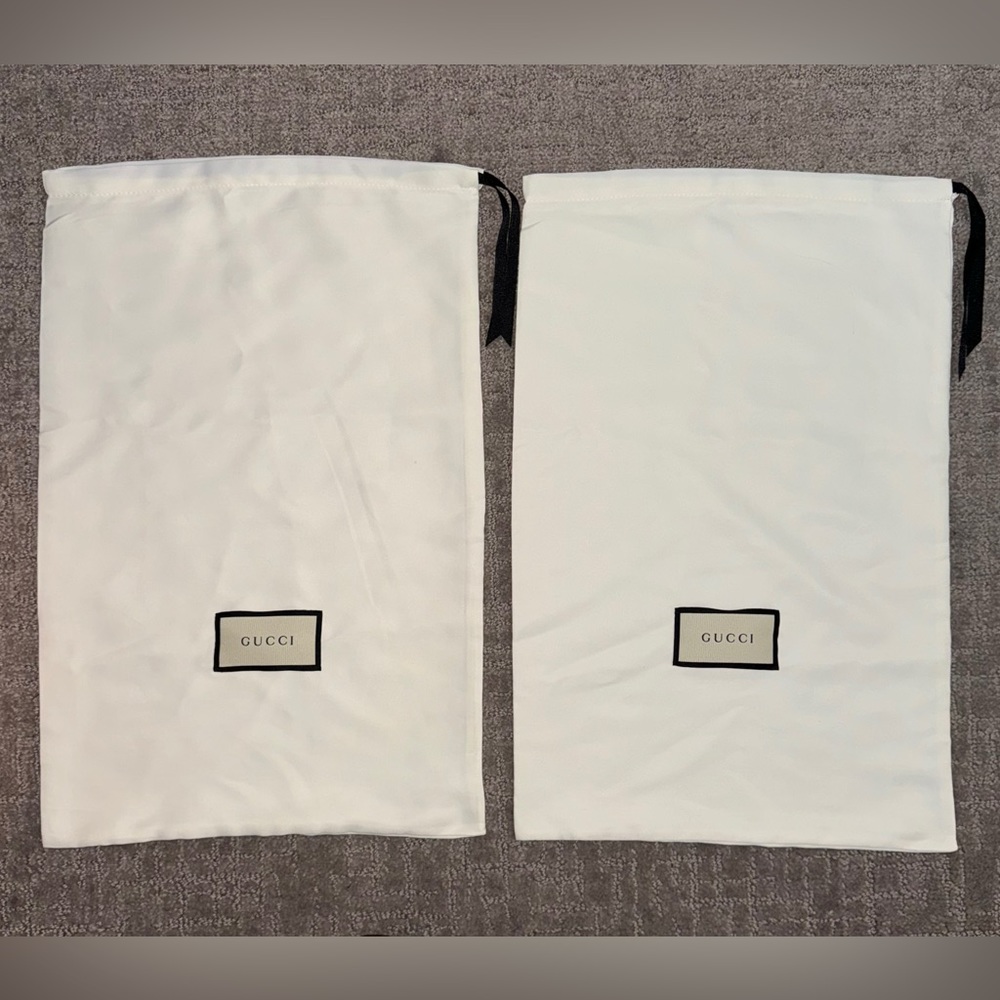 Gucci Ivory XL Satin Dust Shoe Cover Drawstring Bags